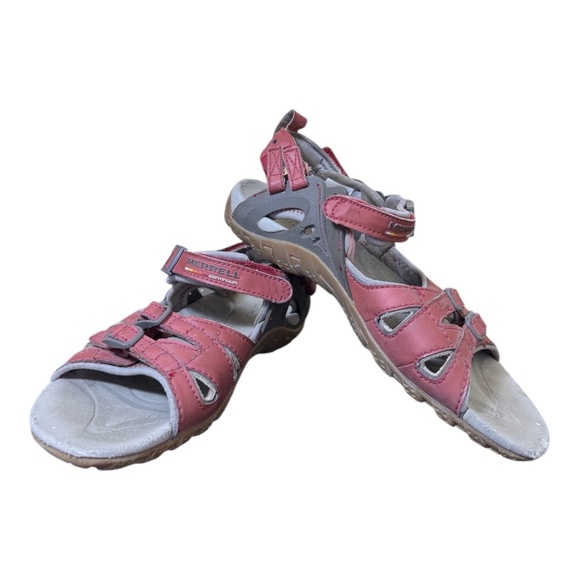 Merrell Sandals Womens Size 9 Red Hiking Walking Comfort Vibram - Picture 1 of 10